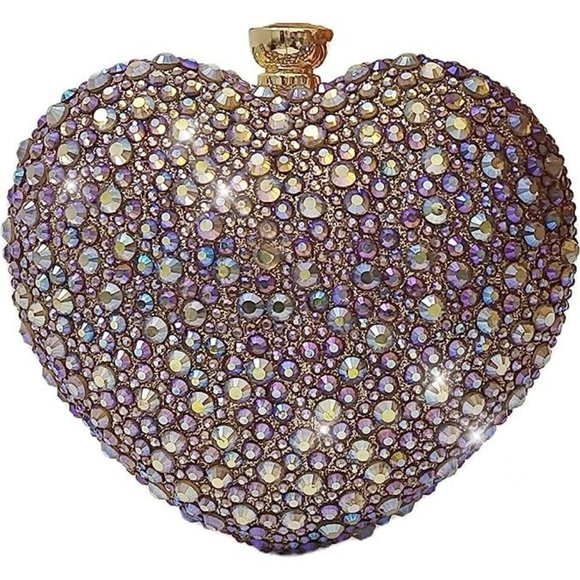 Sparkling Bling Things Handbags - NEW Sparkling Bling Swarovski Crystal Rhinestone Valentine Heart Purse +…